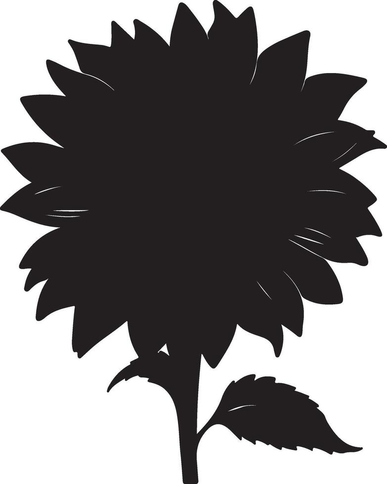 tournesol silhouette vecteur illustration blanc Contexte