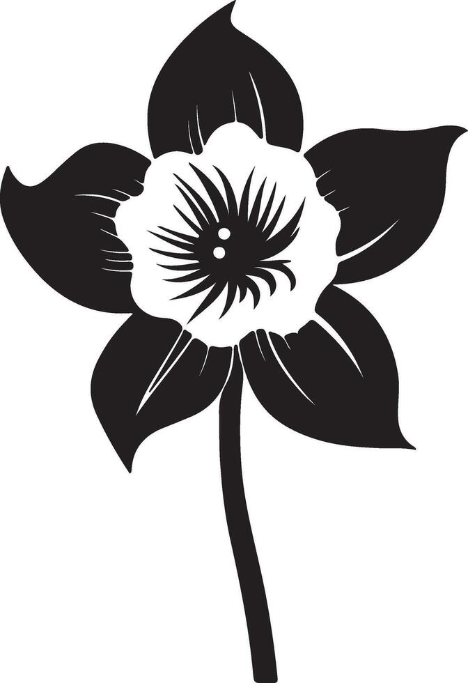 jonquille fleur silhouette vecteur illustration blanc Contexte