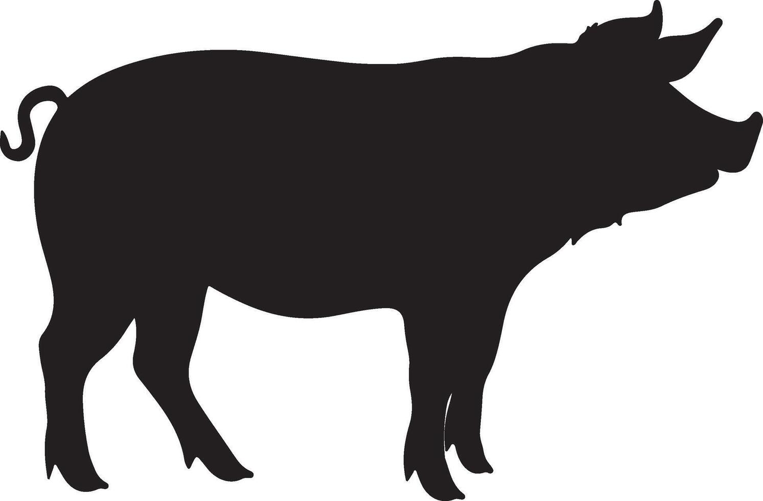 porc silhouette vecteur illustration blanc Contexte