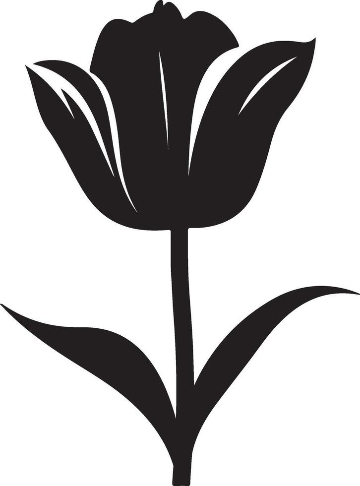 tulipe fleur silhouette vecteur illustration blanc Contexte