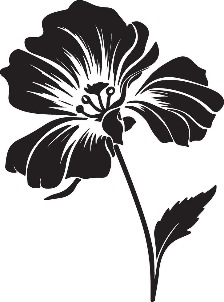 bégonia fleur silhouette vecteur illustration blanc Contexte