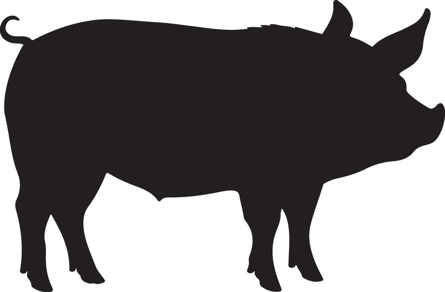 porc silhouette vecteur illustration blanc Contexte