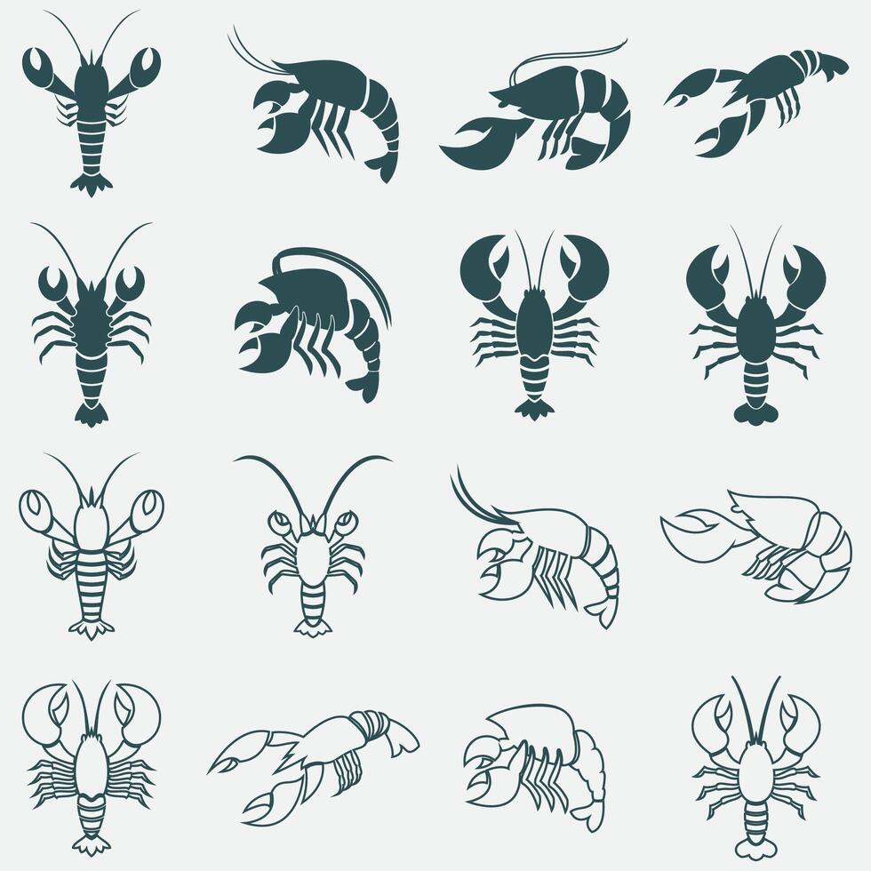 collection de Homard logos vecteur