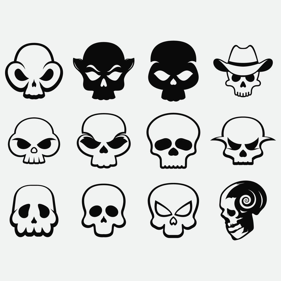collection de crâne démon logos vecteur