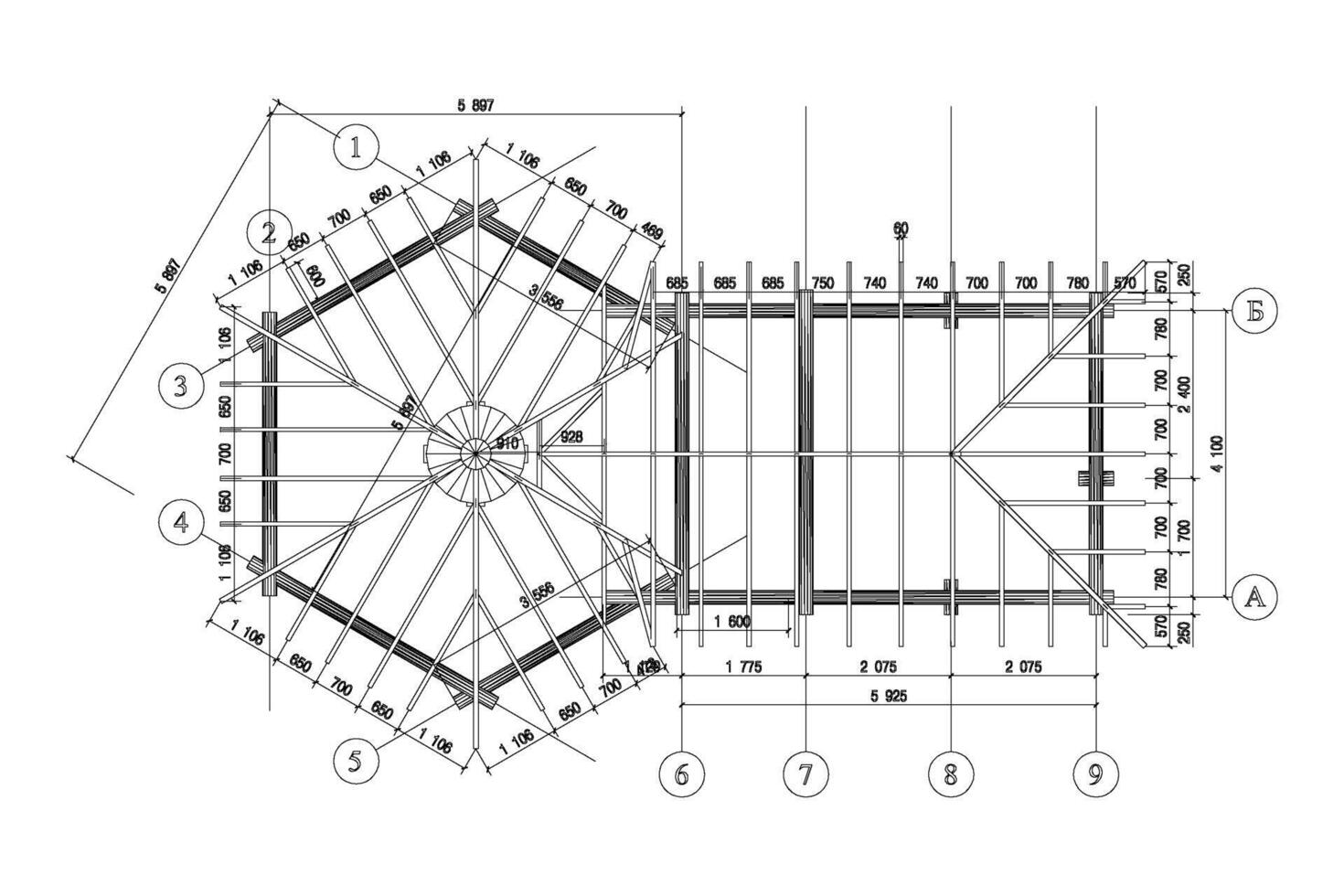 belvédère Cadre avec un barbecue gril vecteur illustration. détaillé architectural plan