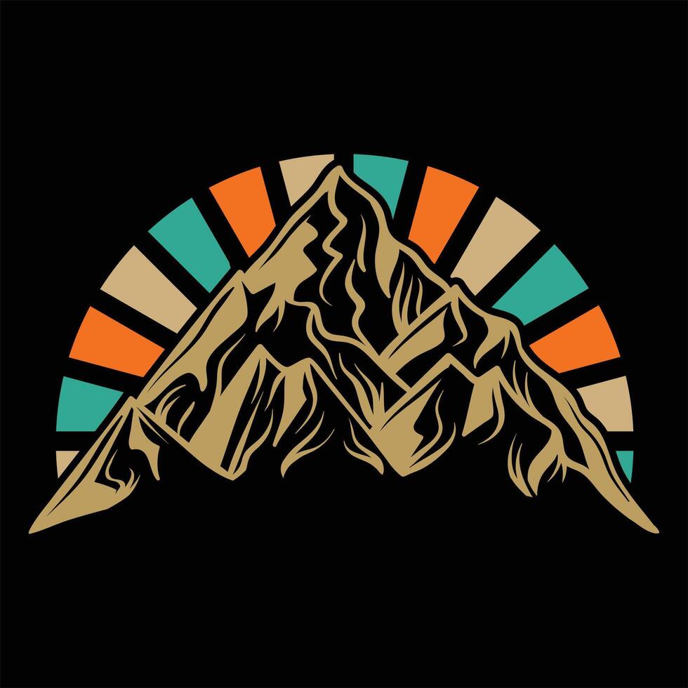 création de logo de montagne. vecteur