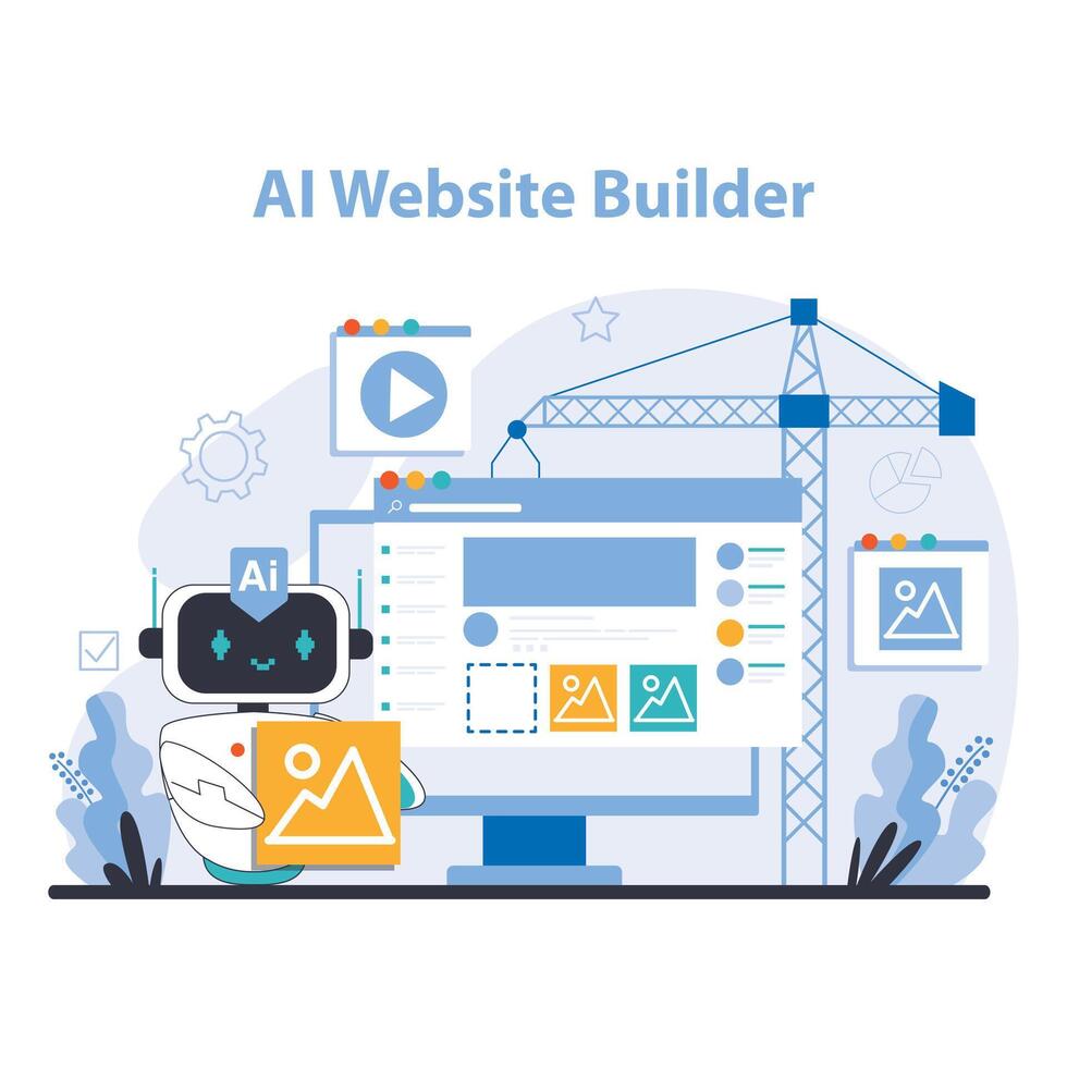 ai outils concept. plat vecteur illustration.