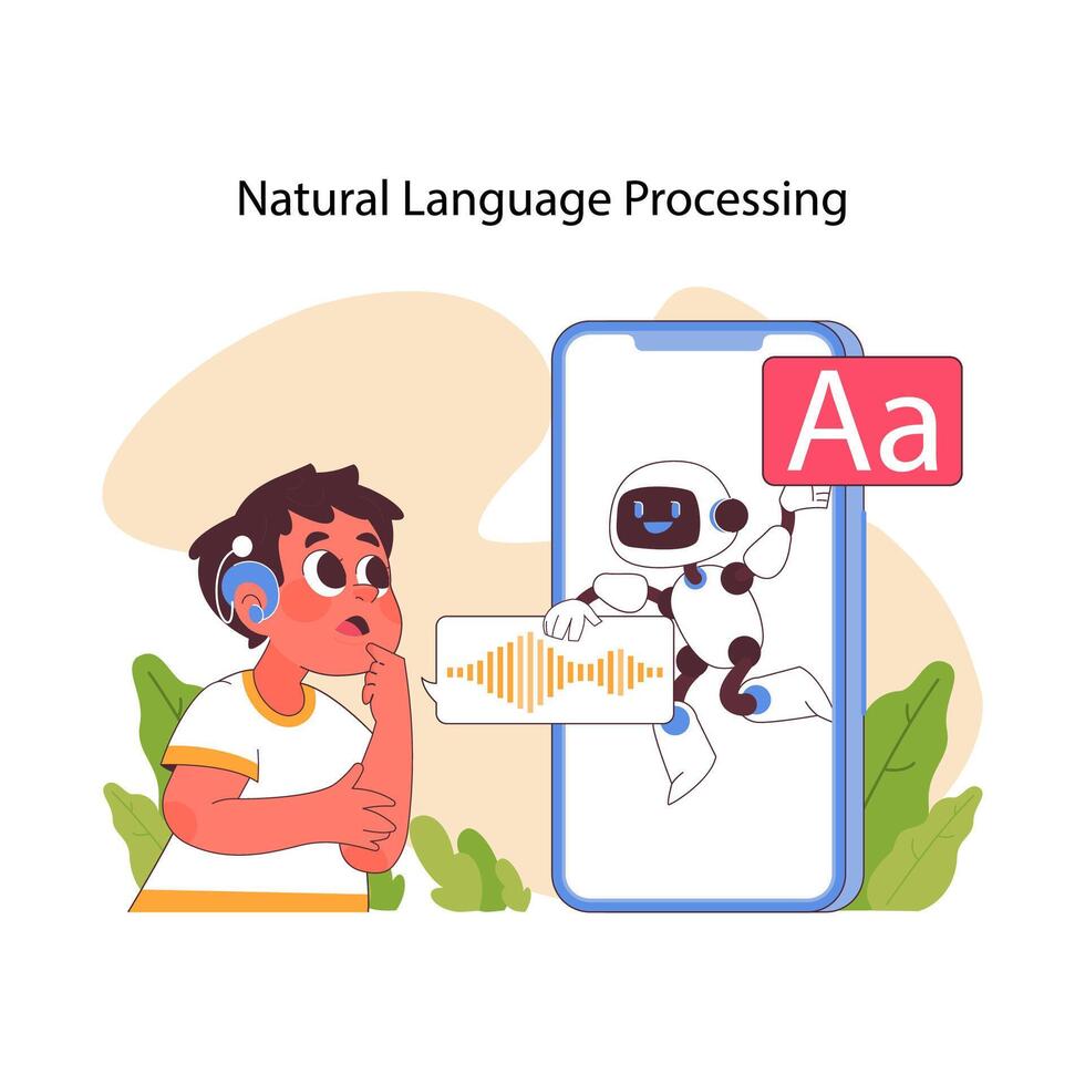 ai dans éducation. plat vecteur illustration