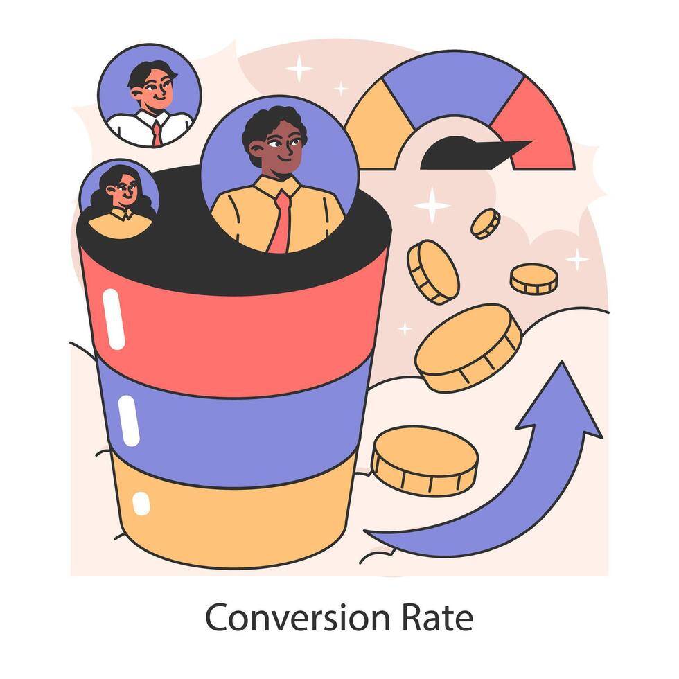 conversion taux concept. plat vecteur illustration.