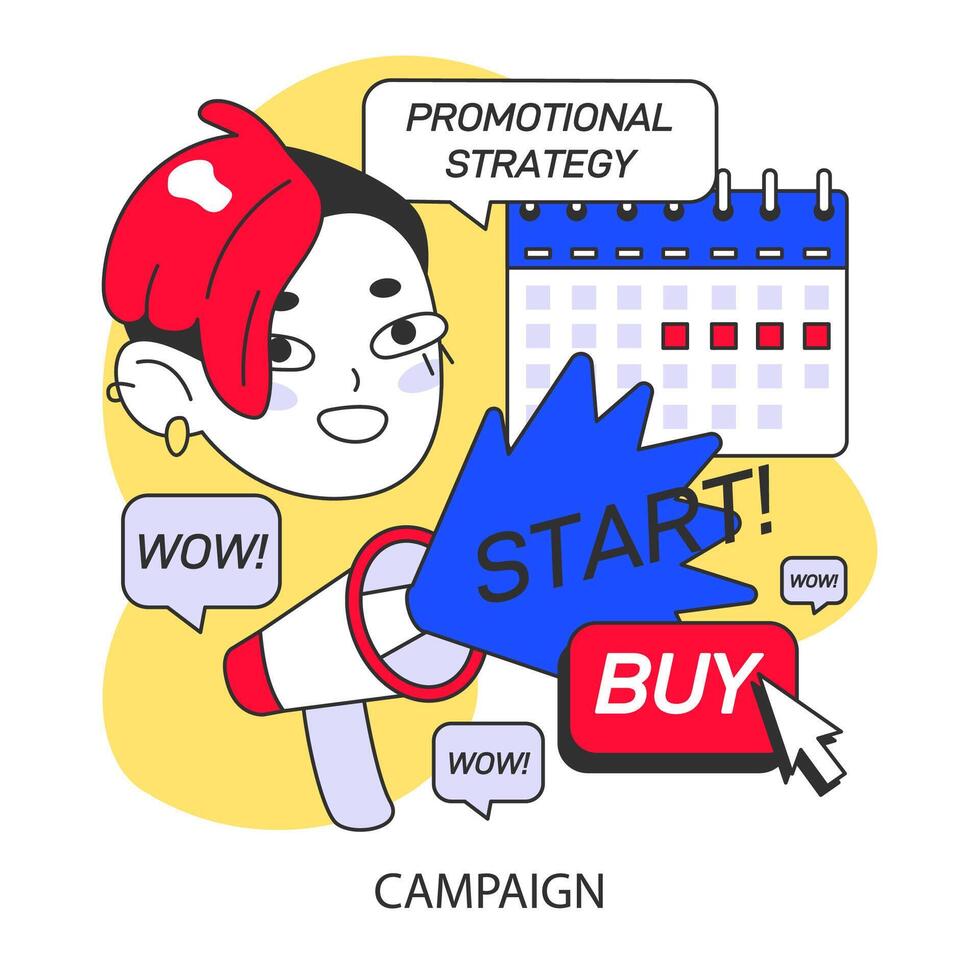 kickstart campagne concept. plat vecteur illustration.