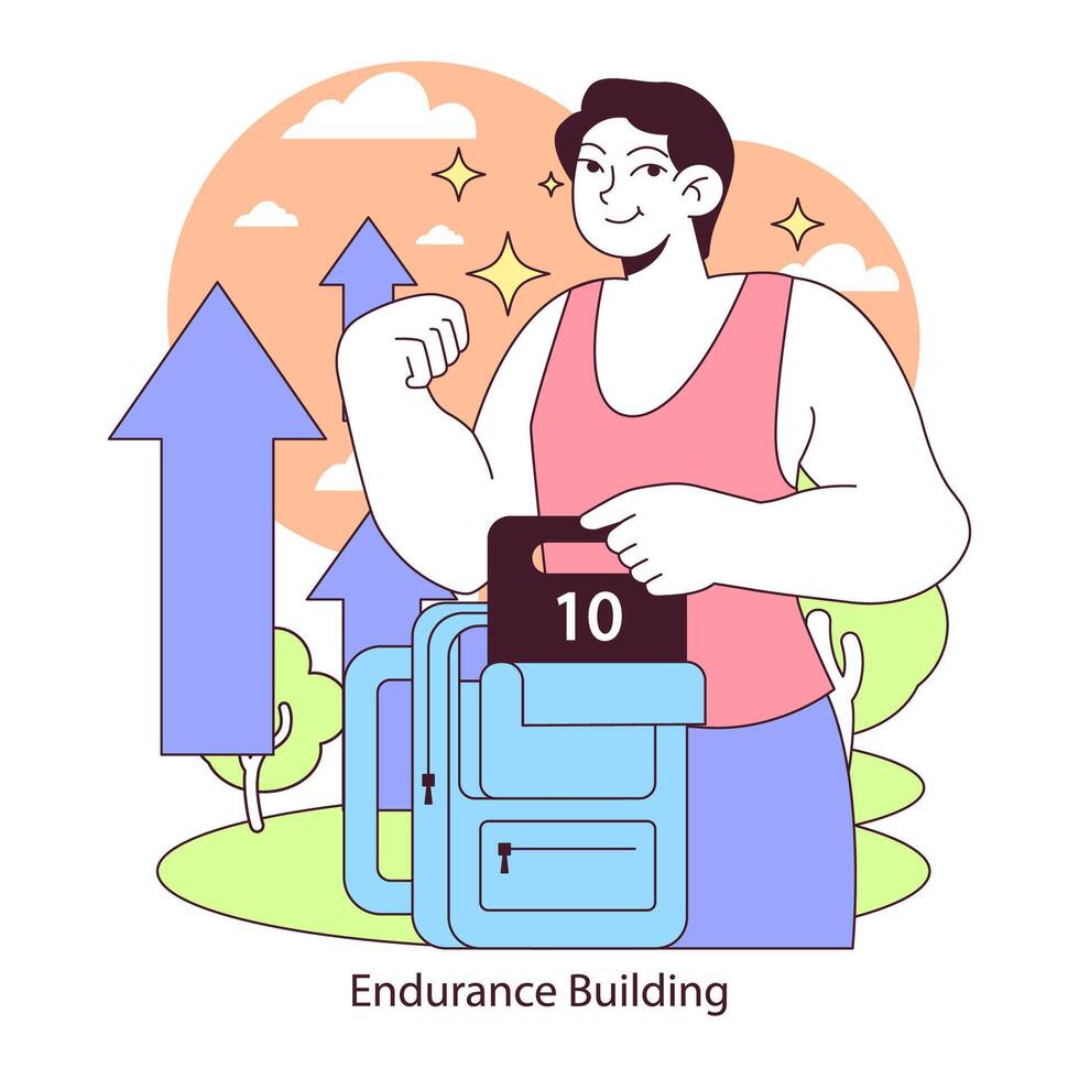 endurance formation concept. plat vecteur illustration.