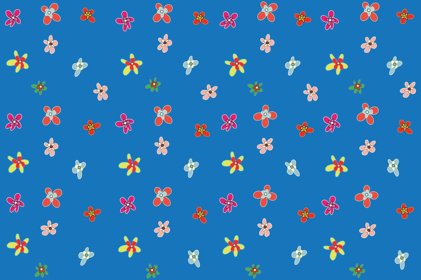 illustration fond d'écran de abstrait fleur sur bleu Contexte. vecteur