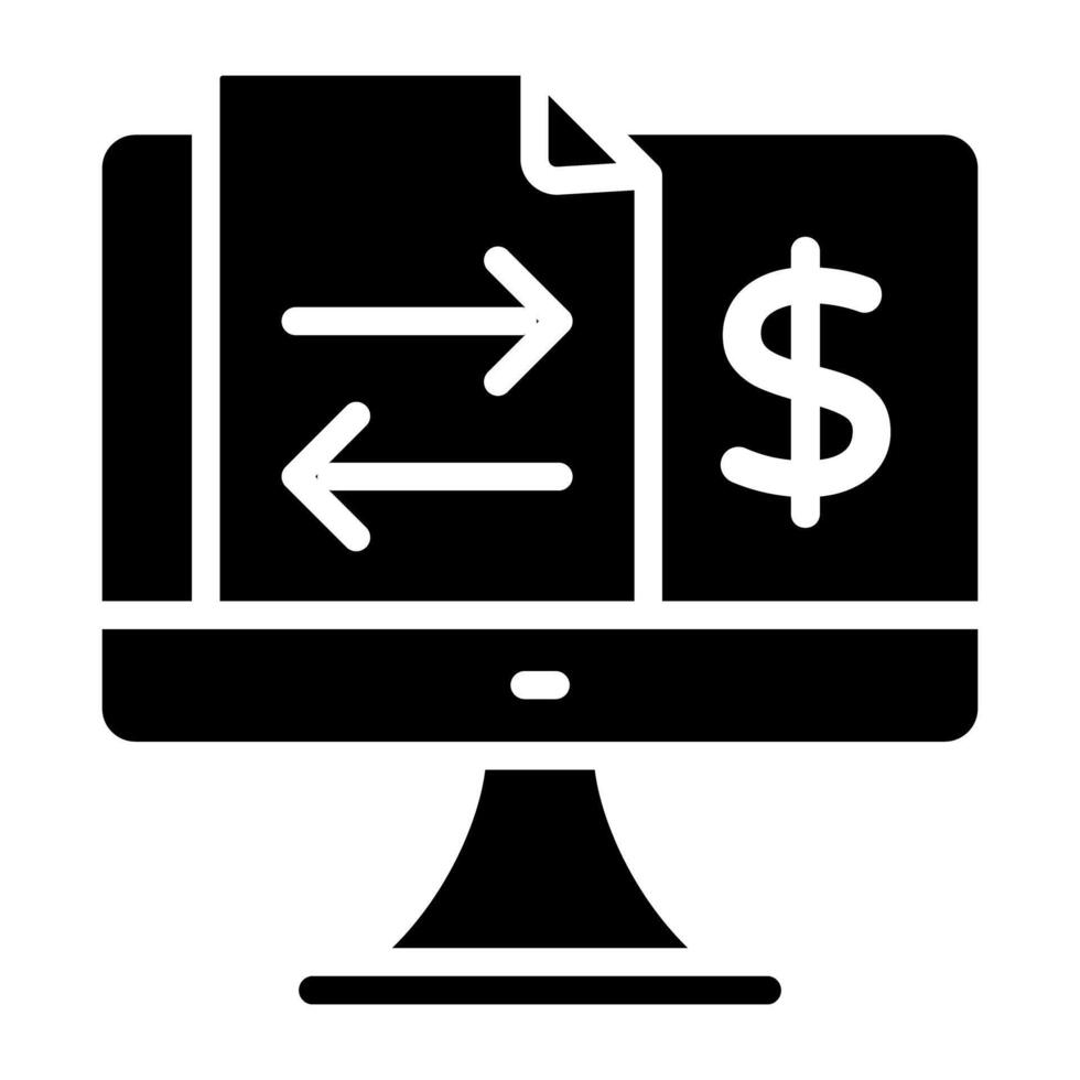 en ligne document transfert icône, modifiable vecteur