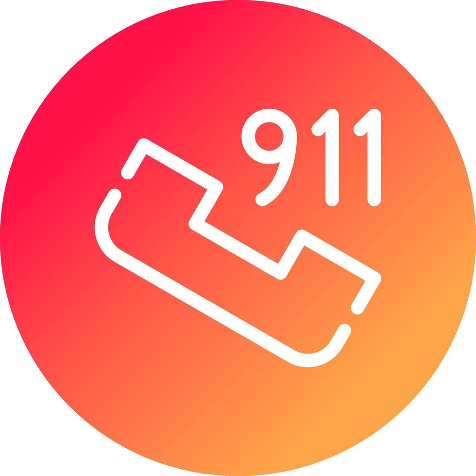 appel 911 Créatif icône conception vecteur