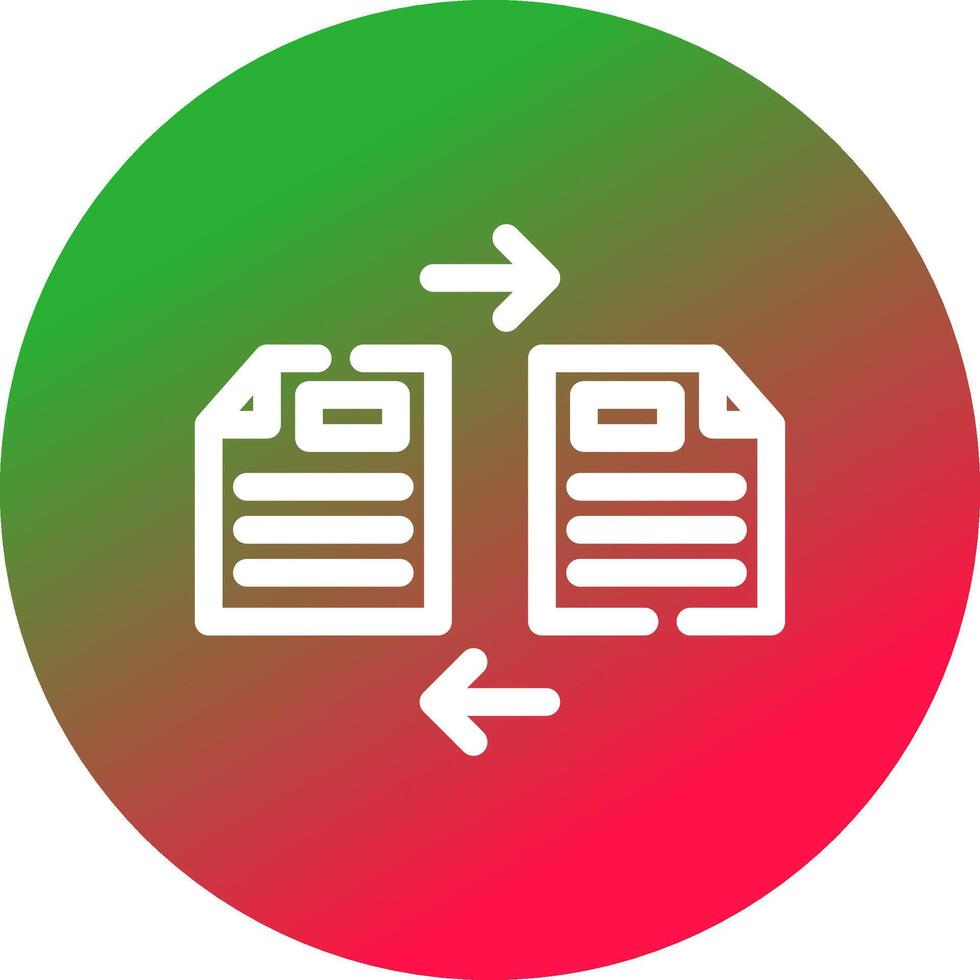 des dossiers échange Créatif icône conception vecteur