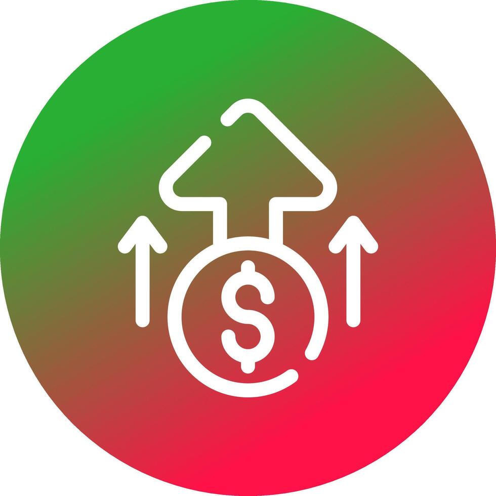 conception d'icône créative de profit vecteur