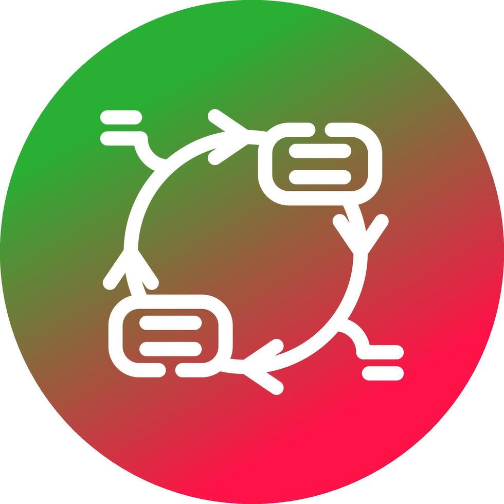 continu cycle Créatif icône conception vecteur