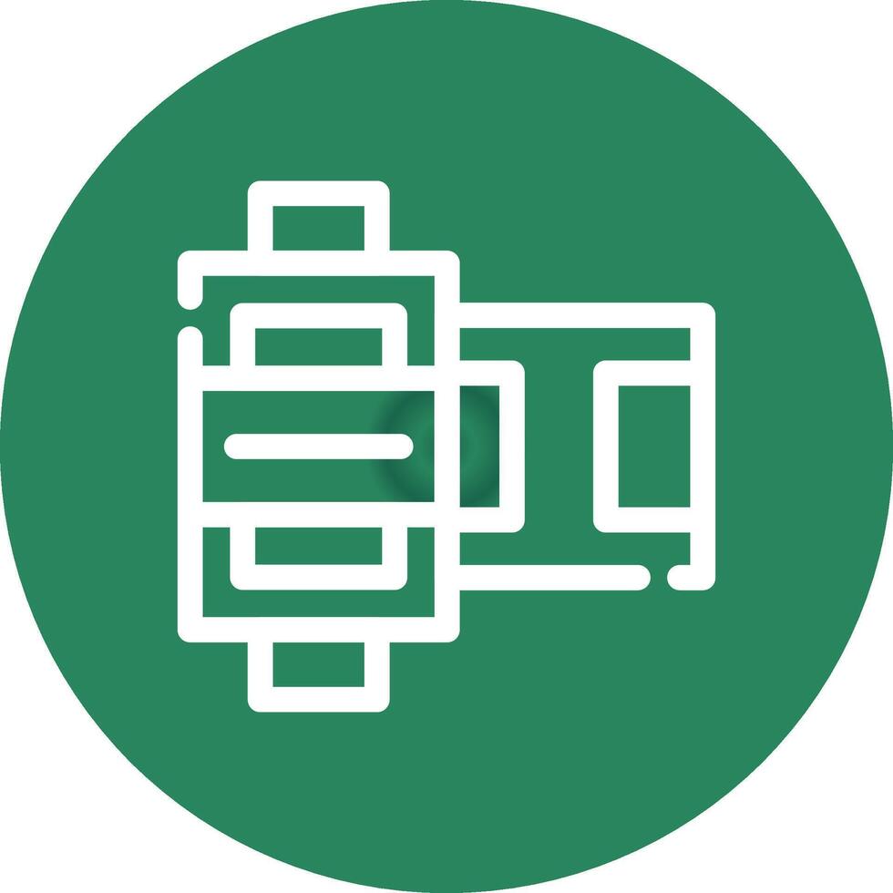 conception d'icône créative de rouleau de film vecteur