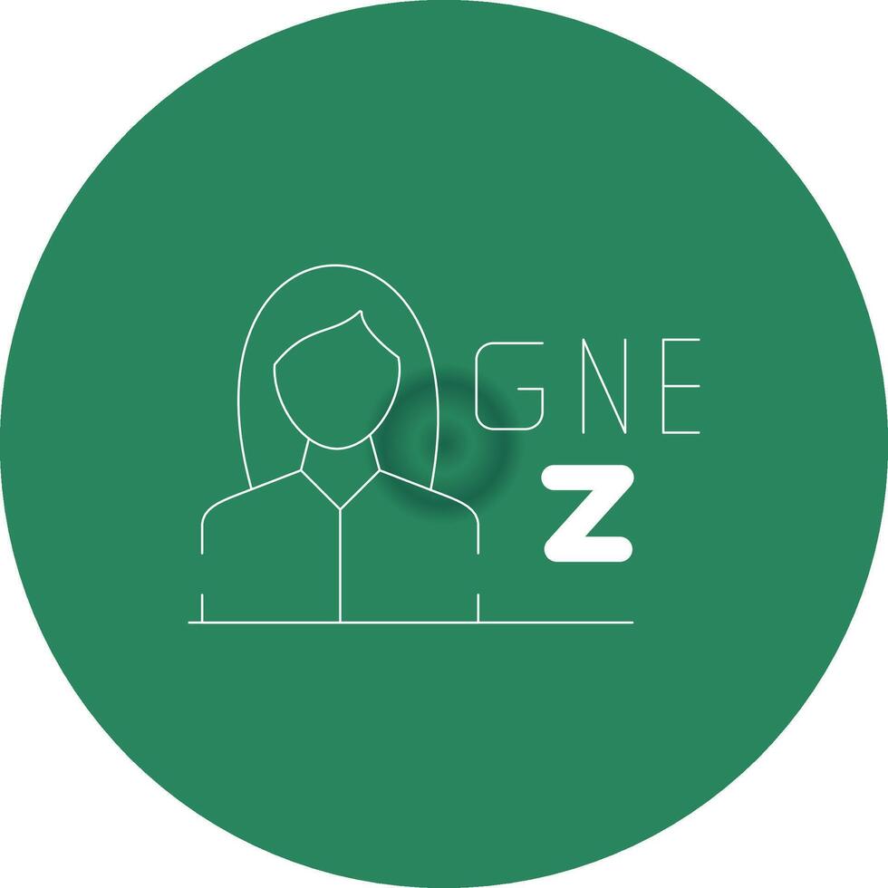 gen z femelle Créatif icône conception vecteur