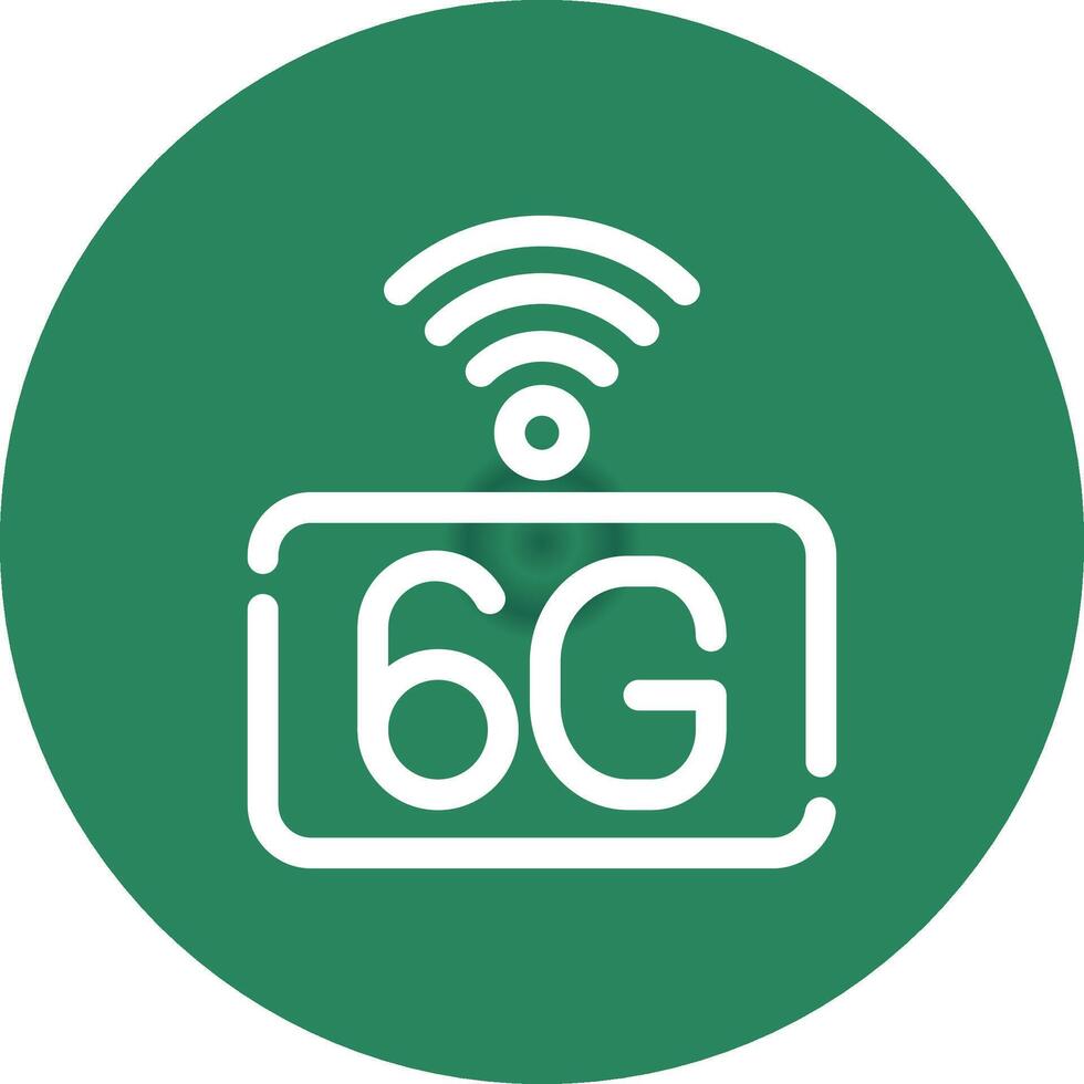 6g réseau Créatif icône conception vecteur