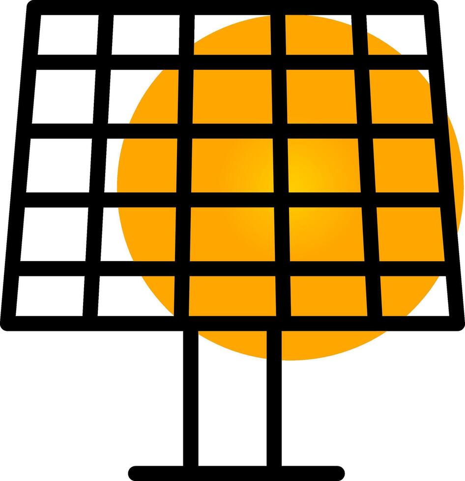 conception d'icône créative de panneau solaire vecteur