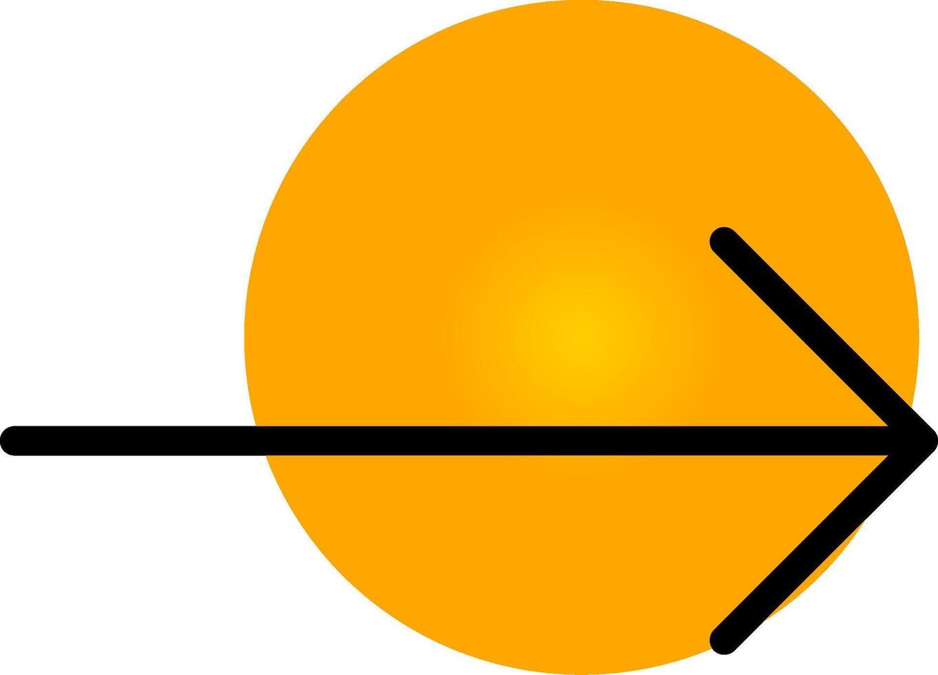 droite La Flèche Créatif icône conception vecteur