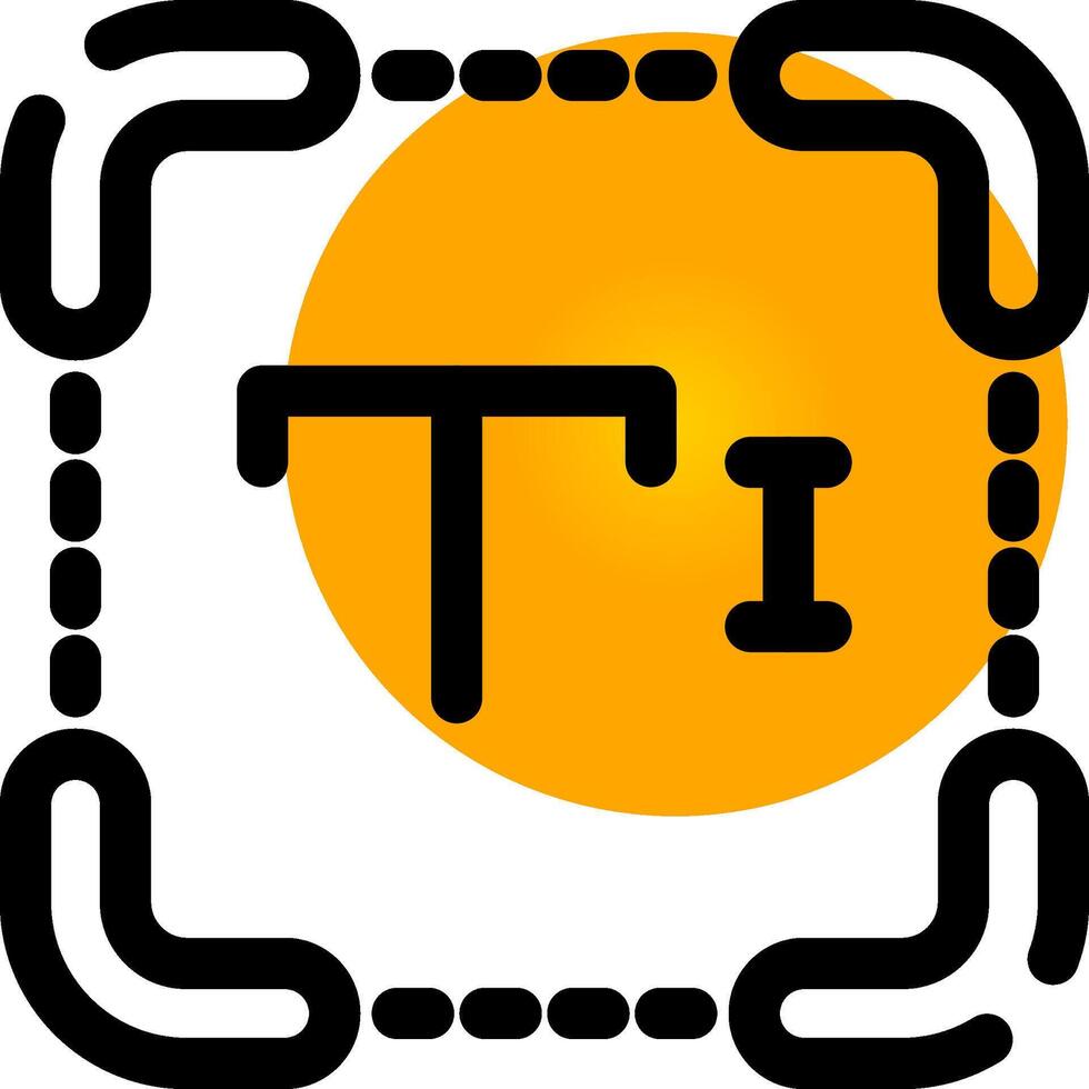 conception d'icône de création de texte vecteur