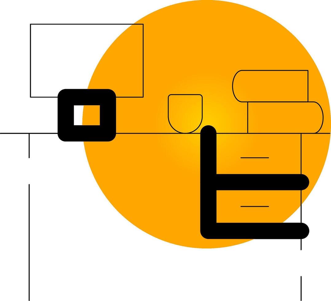 poste de travail Créatif icône conception vecteur