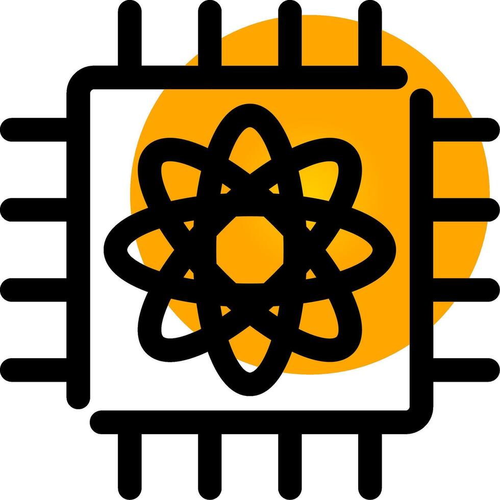 quantum ordinateur Créatif icône conception vecteur
