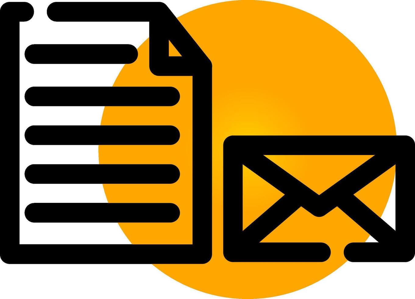 courrier document Créatif icône conception vecteur