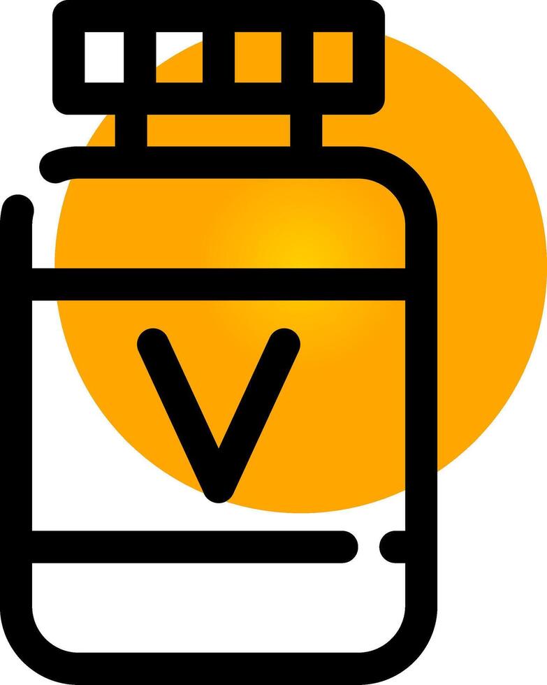 conception d'icônes créatives de vitamines vecteur