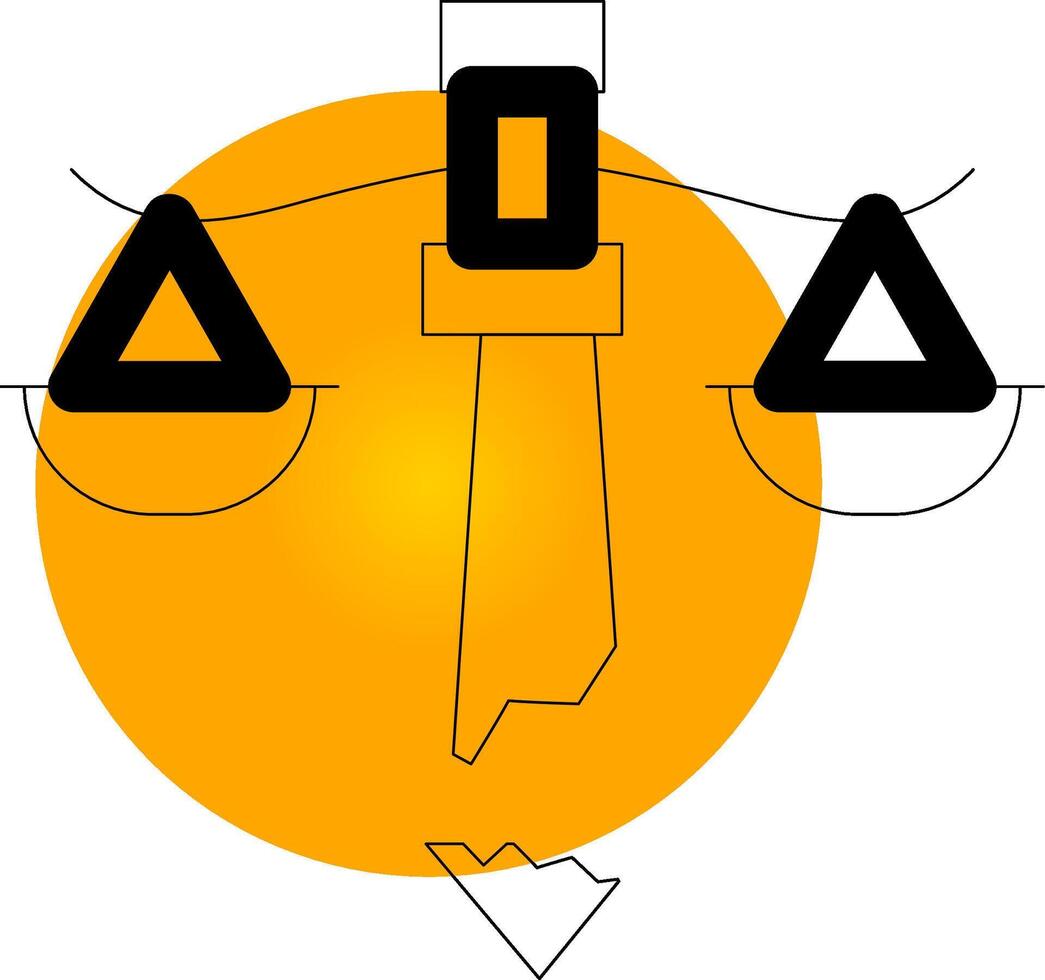 conception d'icône créative d'injustice vecteur