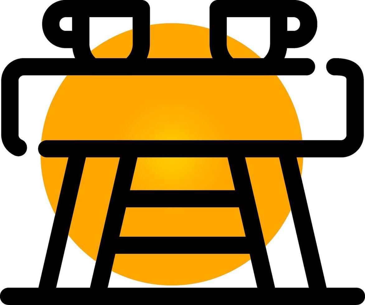 conception d'icône créative de table basse vecteur