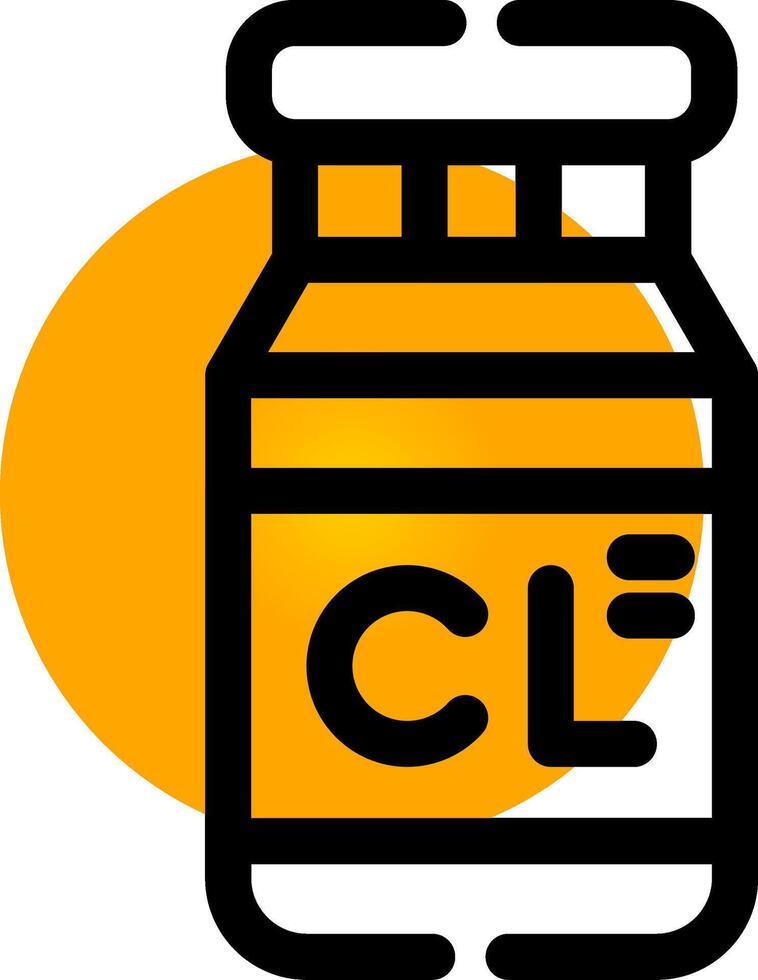 conception d'icône créative de chlore vecteur