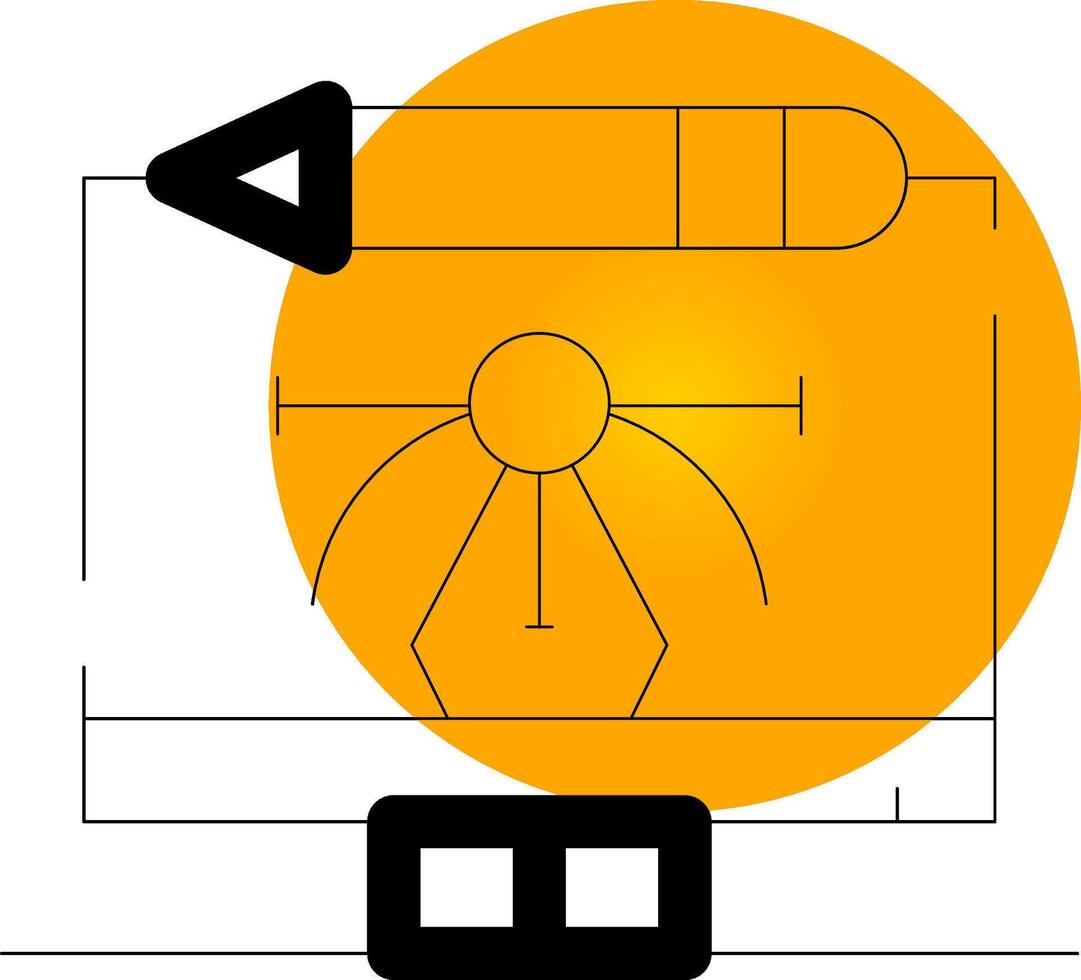 numérique art Créatif icône conception vecteur