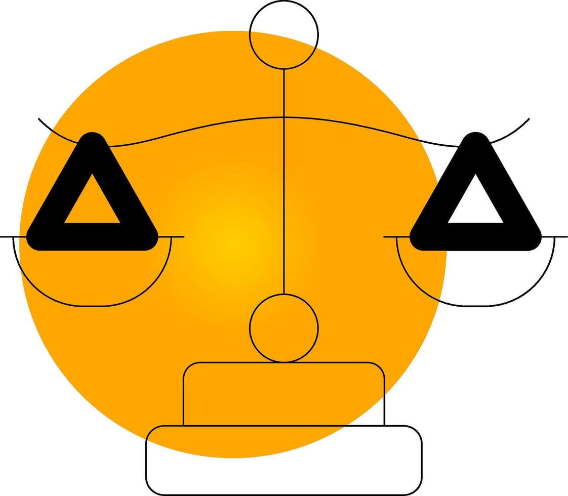 conception d'icône créative justice vecteur