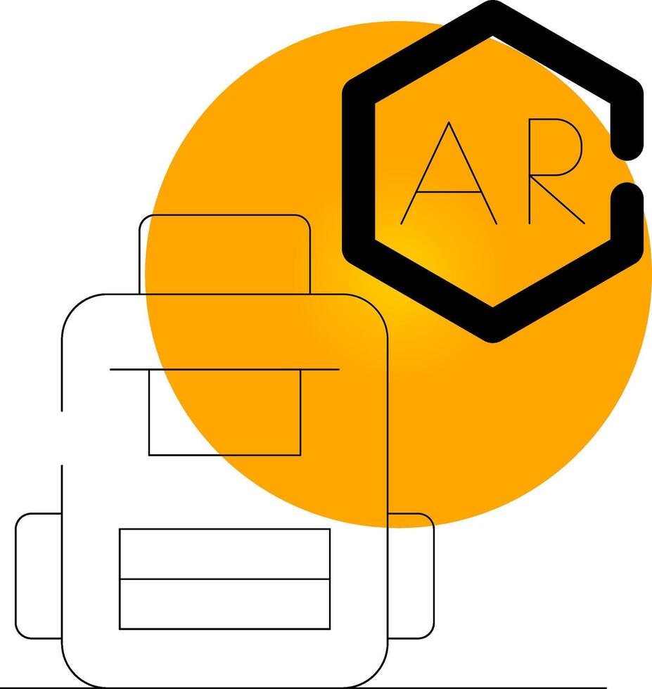 ar sac à dos Créatif icône conception vecteur