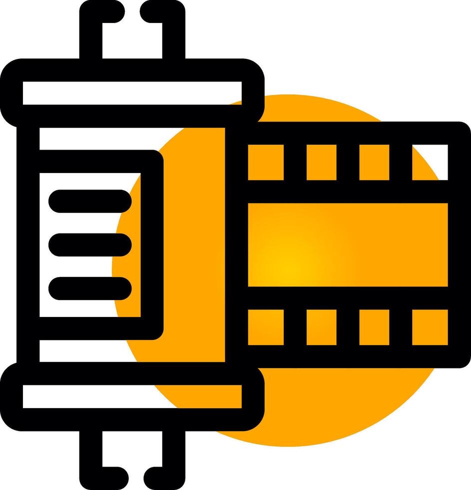 conception d'icône créative de rouleau de film vecteur