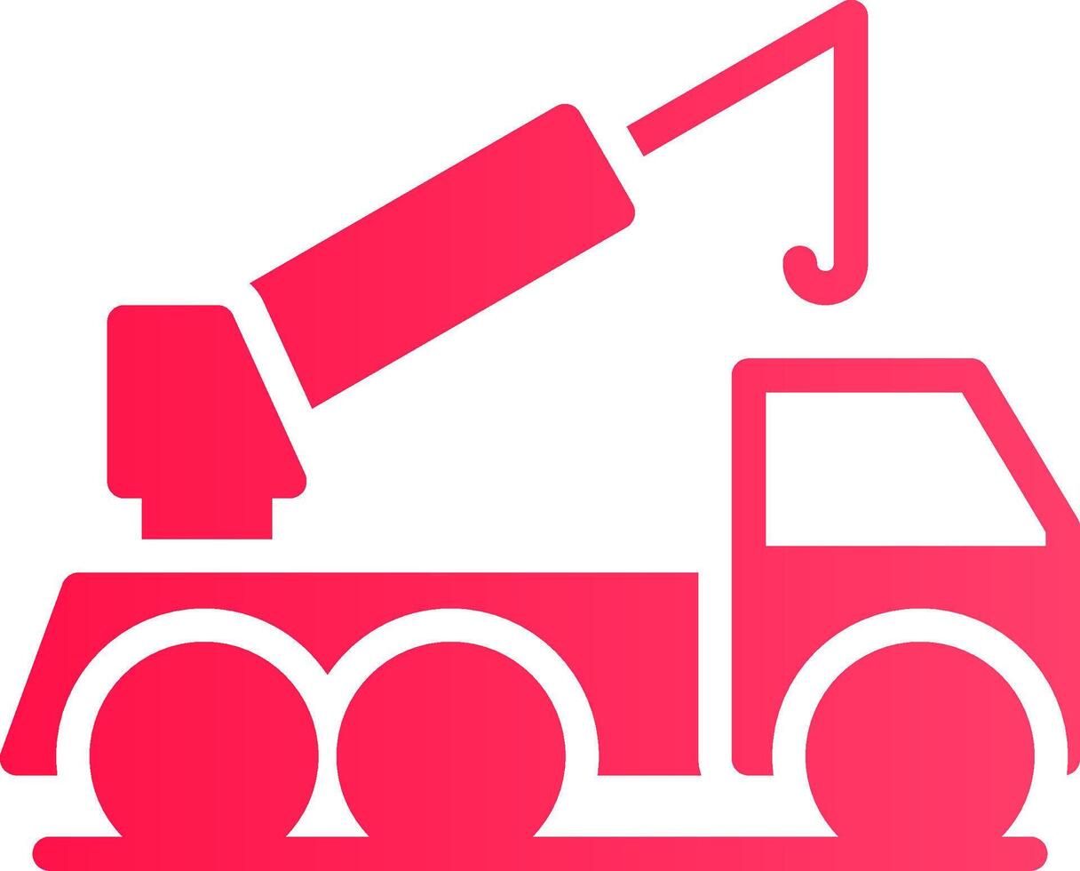 conception d'icône créative de camion grue vecteur
