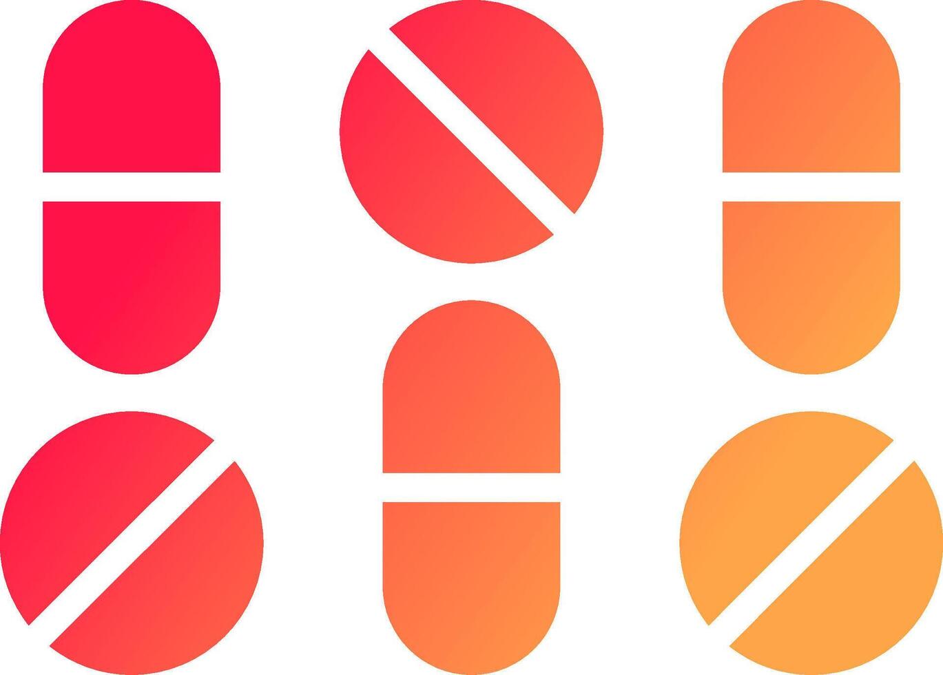 conception d'icônes créatives de médecine vecteur