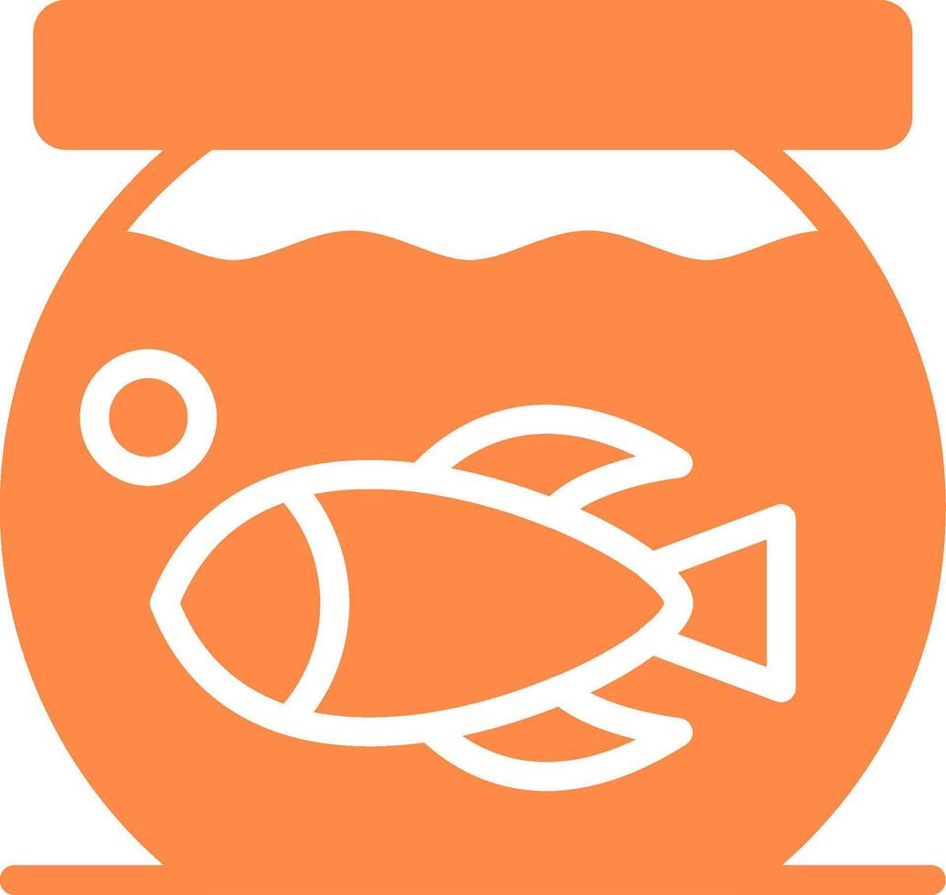 conception d'icône créative de bol de poisson vecteur