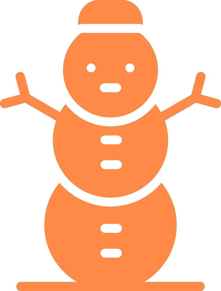 conception d'icône créative bonhomme de neige vecteur