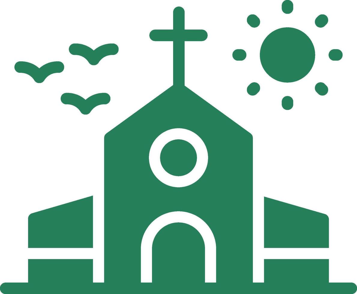 conception d'icône créative d'église vecteur