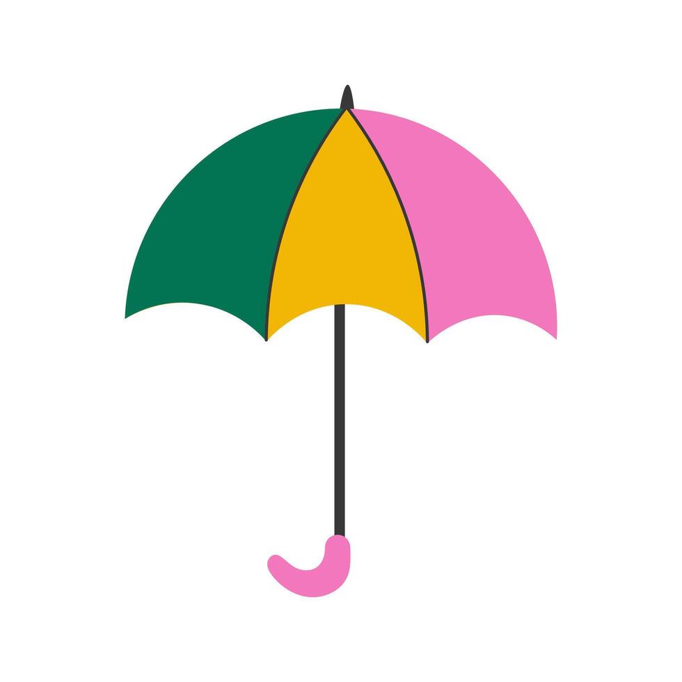 coloré ouvert parapluie vecteur illustration