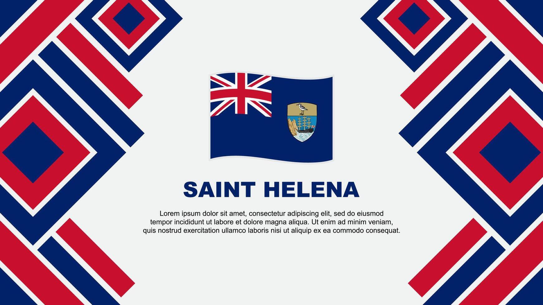 Saint Helena drapeau abstrait Contexte conception modèle. Saint Helena indépendance journée bannière fond d'écran vecteur illustration. Saint Helena