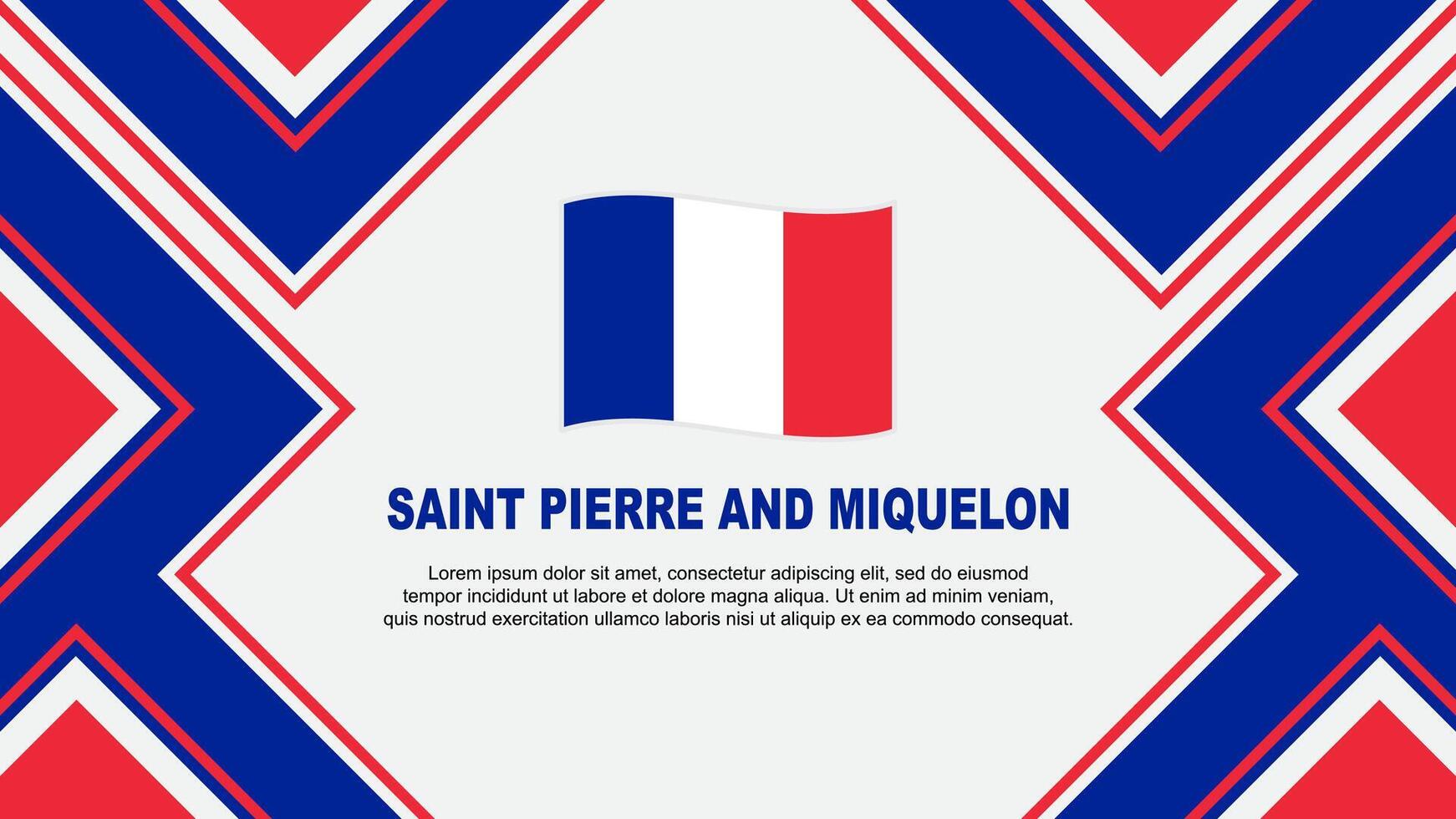 Saint pierre et miquelon drapeau abstrait Contexte conception modèle. Saint pierre et miquelon indépendance journée bannière fond d'écran vecteur illustration. vecteur