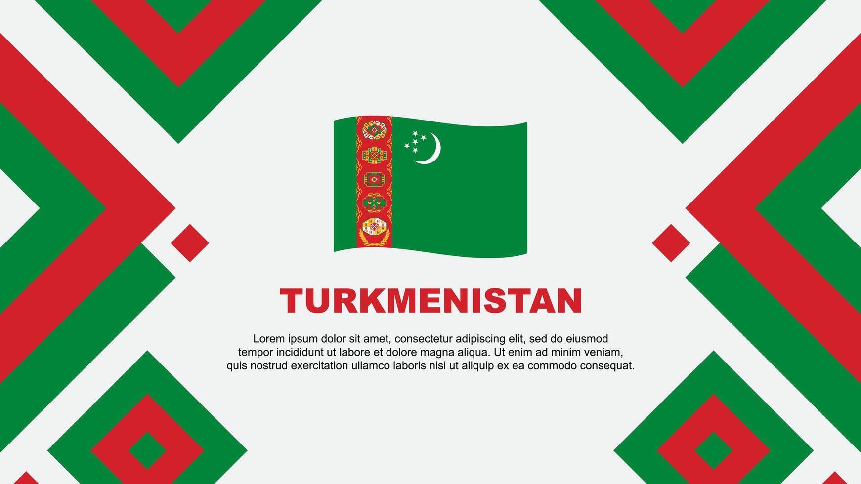 turkménistan drapeau abstrait Contexte conception modèle. turkménistan indépendance journée bannière fond d'écran vecteur illustration. turkménistan modèle