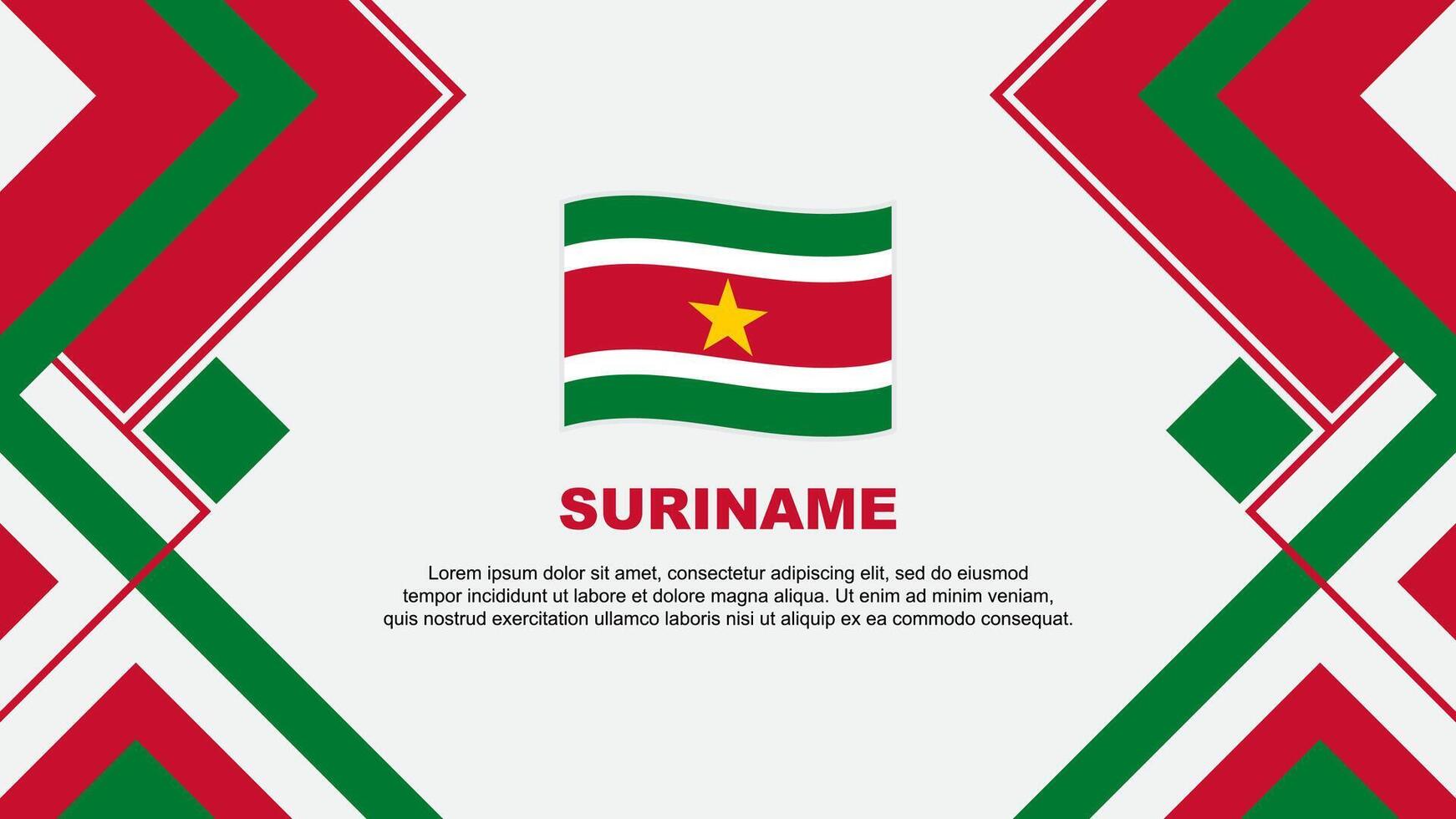 suriname drapeau abstrait Contexte conception modèle. suriname indépendance journée bannière fond d'écran vecteur illustration. suriname bannière