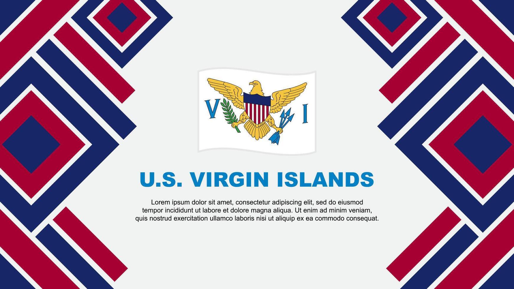 nous vierge îles drapeau abstrait Contexte conception modèle. nous vierge îles indépendance journée bannière fond d'écran vecteur illustration. nous vierge îles