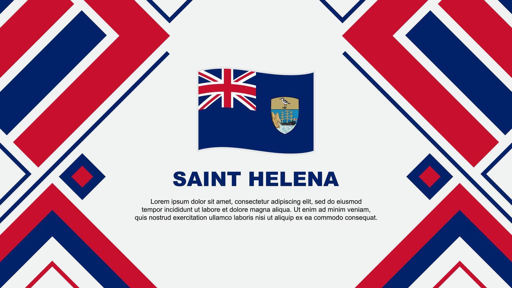 Saint Helena drapeau abstrait Contexte conception modèle. Saint Helena indépendance journée bannière fond d'écran vecteur illustration. Saint Helena drapeau